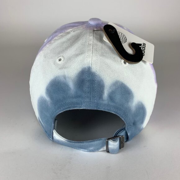 Adidas Womens Blue Purple White Tie Dye Relaxed Fit Strapback Adjustable Hat New - Picture 4 of 6